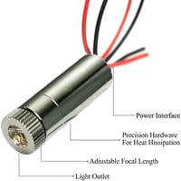 CTRICALVER 650nm Piros Lézer Modul 3-5V Meghajtóval és Elemtartóval 4
