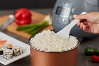 Yum Asia Panda Mini rizsfőző Ninja kerámia edénnyel, 0,63L kapacitás, 8 főzési program, fuzzy logic technológia, 350W, kobalt szürke 7