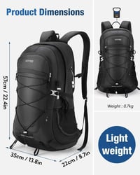 HOMIEE 45L Vízálló Túrahátizsák Fényvisszaverő Csíkokkal - Férfi, Női Outdoor Hátizsák Túrázáshoz, Kerékpározáshoz 3