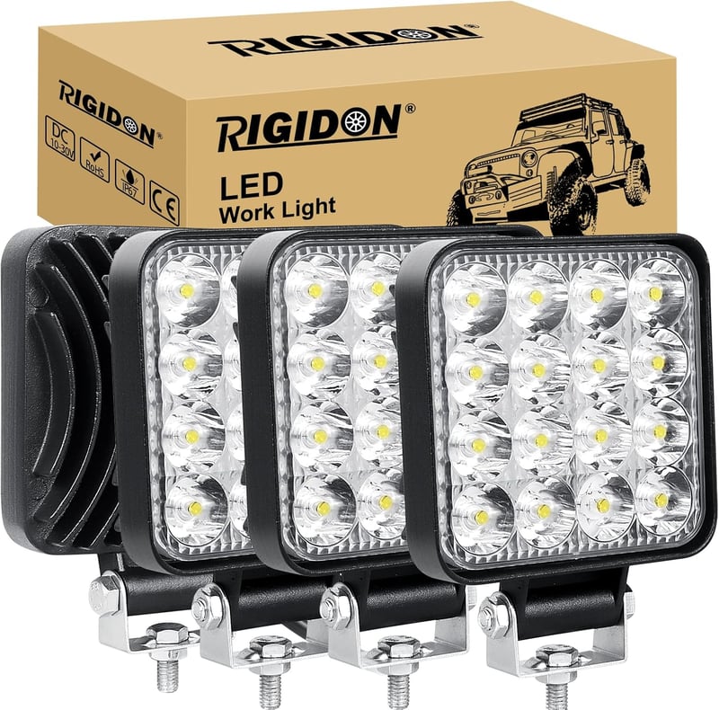 RIGIDON 4db 48W LED fényszóró, 3.3" mini spotlámpa terepjáróhoz, 6000K