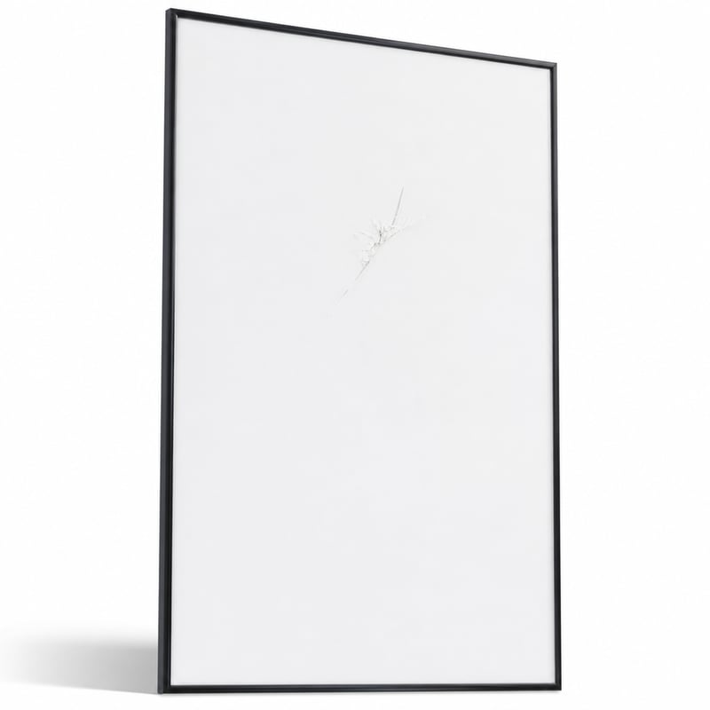 Heimlich okvir za slike 50x70 cm, crni aluminijski "uradi sam" kolaž okvir za zid — neispravan, djelomično funkcionalan: slomljen pleksiglas (stanje: vidi 2. sliku)