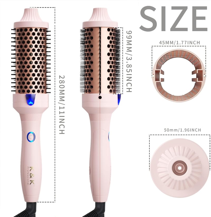 K&K Keratin Védő Ionos Hőkefe 45mm - 2in1 Hajegyenesítő és Göndörítő