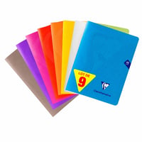 8 ks zošitov Clairefontaine Mimesys 293751AMZC so šitou väzbou – 17x22 cm, 48 strán, veľké štvorčeky, 90 g, mix farieb (modrá, červená, zelená) 2