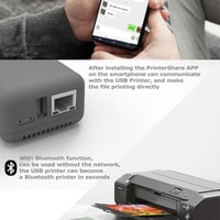 Sxhlseller USB 2.0 Hálózati Nyomtatószerver - Kompakt LAN Megosztó Eszköz Windows XP, Android és Linux 3.4 Rendszerekhez, Fehér, EU Csatlako 5