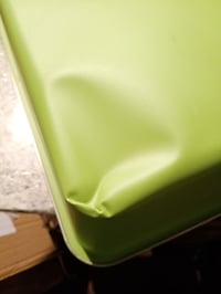 Tăviță pentru litieră din oțel inoxidabil ICOYEA XXL, verde, 60x40x20 cm, strat antiaderent — lovituri la colțuri (stare: vezi a 2-a fotografie) 4