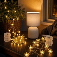 Set za večernji ugođaj: 2m LED lampice + 6m svjetlosni niz + stolna lampa + E27 LED žarulja 1