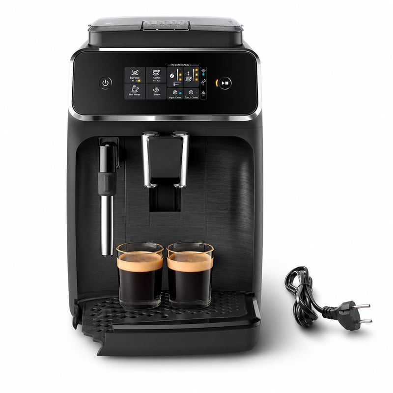 Plne automatický kávovar Philips EP2520/10 Series 2200, Wi-Fi, matný — chybný, čiastočne funkčný: prasknutá odkvapkávacia miska (stav: pozri 2. obrázok)