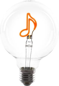 Zenei hangot kiadó 2W-os LIGHTDELUX E27 LED izzó - Felújított 2