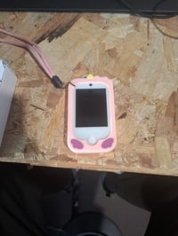 CHAKEYAKE Cameră foto de jucărie pentru copii în formă de smartphone, cu ecran tactil, cameră duală, player MP3, card SD de 32 GB, roz, 3-12 ani 2