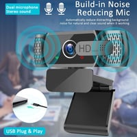 Neefeaer Full HD Webkamera Mikrofonnal és Lencsevédővel - 110° Széles Látószög, USB 8