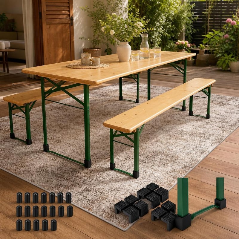Komplet za zaštitu podova: 20x štitnici za noge stolica + 1x protuklizni tepih + 12x podlošci