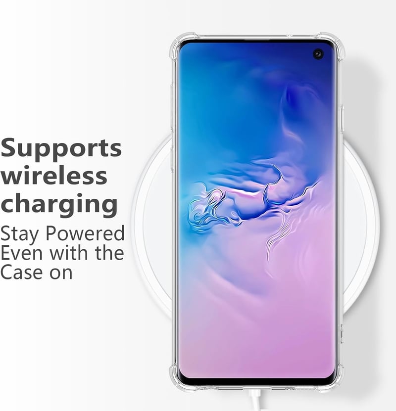 Samsung Galaxy S10 Virágmintás Átlátszó Védőtok - Levélmotívumos, Ütésálló