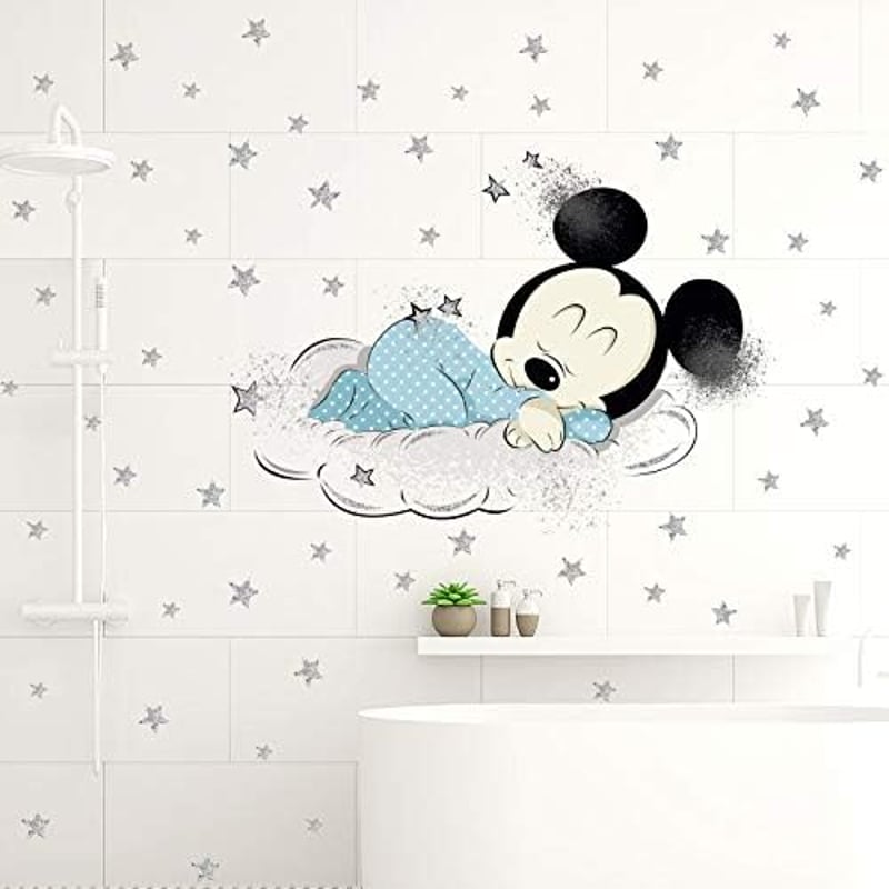 Kibi XXL Mickey és Minnie egér falmatrica gyerekszobába - 2 darabos készlet