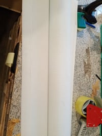 Rulou tip screen Estoralis Stannis, alb murdar, 110x235 cm, grad de deschidere 5%, pentru fereastră și ușă — partea inferioară murdară (stare: vezi a doua fotografie) 2