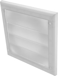 Vent Systems 125mm Fehér Szellőző Fedél - Szárítógép Kivezető Fedél Szellőzőnyílásokkal - Elszívó Sapka - Egyoldalas Műanyag Légbevezető Rác 2