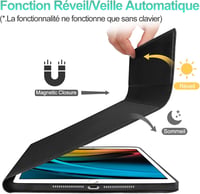 FOGARI iPad Billentyűzet Tok Trackpaddal - Vezeték Nélküli Leválasztható AZERTY Billentyűzet iPad 9/8/7, Air 3, Pro 10.5 Modellekhez, Ceruza 7
