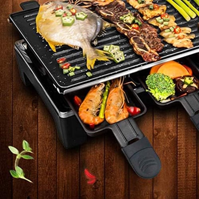 Hengbo 8 részes mini raclette serpenyő szett tapadásmentes bevonattal