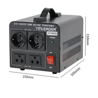 Yinleader 1000W Feszültségátalakító Transzformátor 230V-110V, Toroid Magos, 4kg, 2db 110V + 2db 220V EU Aljzat, CE Tanúsítvány, Fekete 6