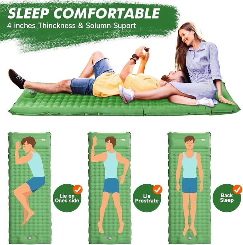 HiiPeak Camping Légágy Integrált Párnával és Lábpumpával