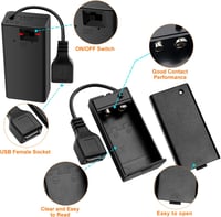 KUOQIY 9V Elemtartó Készlet 5db - Kapcsolóval és USB Csatlakozóval, Arduino Projektekhez, Elektromos Játékokhoz, Csavarokkal és Csavarhúzóva 3
