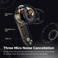 SoundPEATS Capsule3 Pro Hi-Res Bluetooth Fülhallgató, LDAC, Hibrid Aktív Zajszűrés, 6 Mikrofon, 52 Órás Üzemidő, Átlátszó Fekete 5