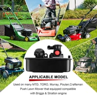 Cnornus 494406 498809 Benzines Karburátor Briggs Stratton Quattro Fűnyírókhoz - Fém Üzemanyagtartály Alkatrész Kompatibilis Modellekhez 4