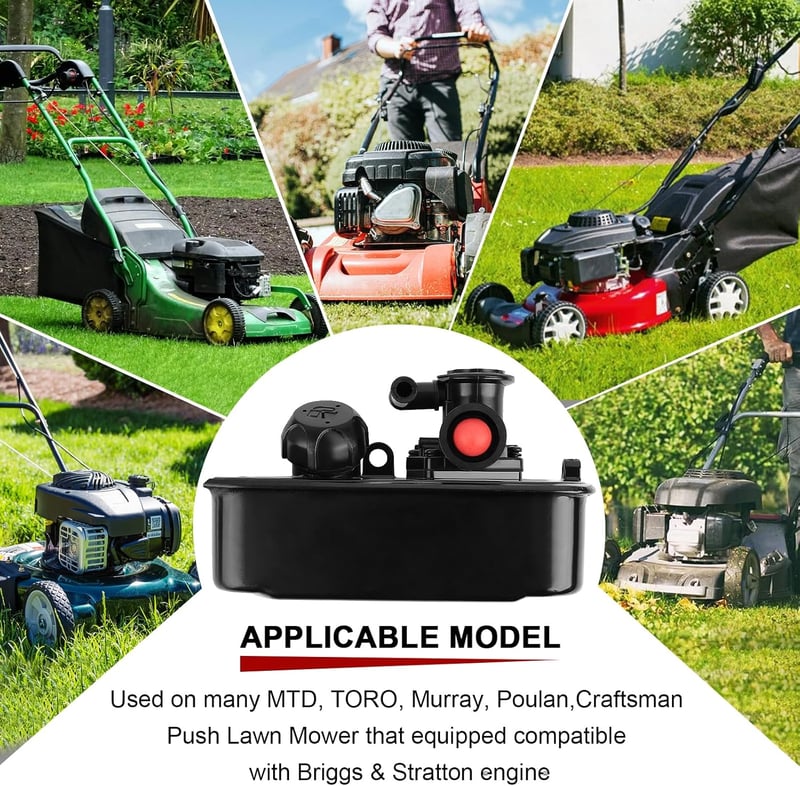 Cnornus 494406 498809 Benzines Karburátor Briggs Stratton Quattro Fűnyírókhoz - Fém Üzemanyagtartály Alkatrész Kompatibilis Modellekhez