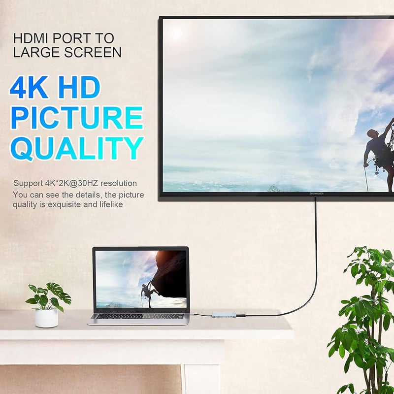 11 az 1-ben USB-C Hub MacBookhoz: 4K HDMI, VGA, Ethernet, Kártyaolvasó