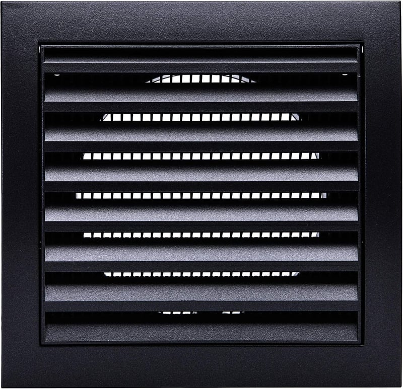 Vent Systems 100 mm Antracit Szellőzőrács - Szárítógéphez, Szellőzőnyílásokhoz és Kipufogócsőhöz - Kültéri Használatra Alkalmas Légkivezető 