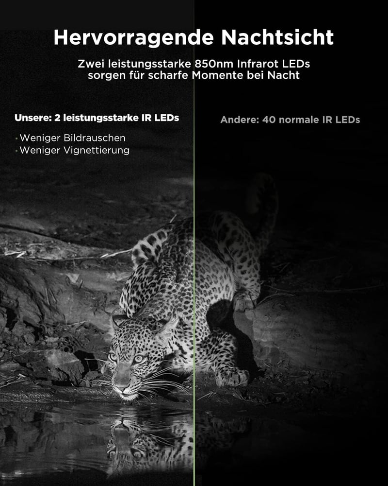 CEYOMUR 4K 30fps WiFi vadkamera, 46MP, 120° érzékelés, éjjellátó, IP66