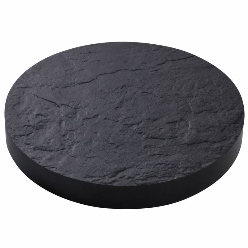Podstavec pod kvetináč EDA s kolieskami, priemer 40 cm, imitácia bridlicovo sivej, 150 kg — Bez koliesok (stav: pozri 2. obrázok)