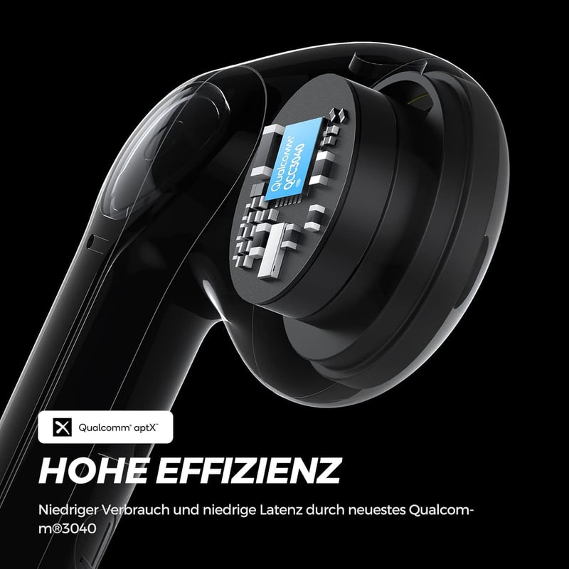 SoundPEATS TrueAir2 Fehér Vezeték Nélküli Fülhallgató 4 Mikrofonnal, 25 Órás Üzemidővel