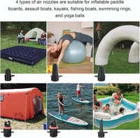 Elektromos SUP pumpa 20PSI - Univerzális felfújó/leeresztő 12V-os szivattyú paddleboardhoz, csónakhoz 6