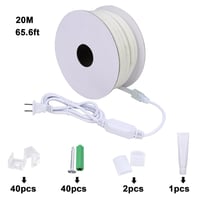 Benlun AC 220V COB LED Szalag 20m - Természetes Fehér 4000K, IP65 Vízálló, Kültéri Világítás, Flexibilis Vágható LED Csík 200W 230V Közvetle 8