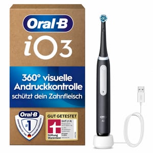 Oral-B iO Series 3 Elektromos Fogkefe, Fekete, Forgó-Rezgő Technológia, Fogíny Védelme – — fogkefefej nélkül (állapot: lásd a 2. képet)