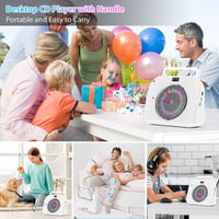 KOVCDVI 9 az 1-ben Bluetooth CD-lejátszó rádióval, USB/TF/AUX támogatással, ébresztővel és távirányítóval 6