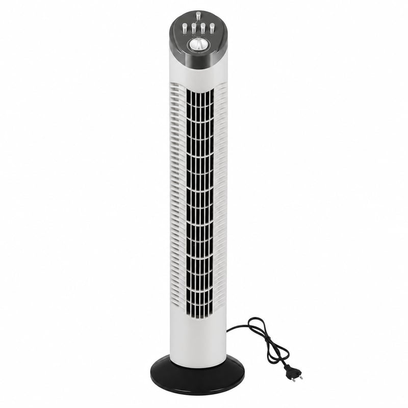 Stĺpový ventilátor Cecotec EnergySilence 790 Skyline 50W, 76 cm — chybný, na náhradné diely: nefunkčný motor ventilátora (stav: pozri 2. obrázok)