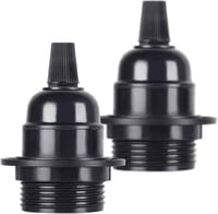 Edison E27 foglalat, 2 db fekete bakelit függőlámpa adapter 1