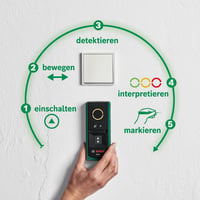 Bosch Truvo 2. generációs falszkenner - fémtárgyak és elektromos vezetékek keresője 70mm mélységig, egyszerű egygombos kezelés 8