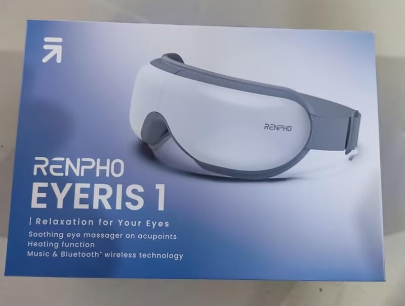 RENPHO Eyeris 1 Szemmaszírozó Készülék Melegítéssel, Vibrációval és Bluetooth Zenével - Enyhíti a Szemfáradtságot, Javítja az Alvásminőséget