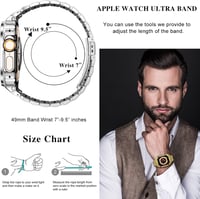 Apple Watch Ultra 49mm Strapabíró Fém Szíj Tokkal - Ezüst 5