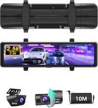 Dupla 2.5K Tolatókamera Tükör Dashcam 11" Visszapillantó Kamera Éjjellátó USB-C 1