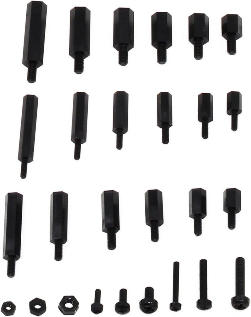 Nylon Hatlapfejű Távtartó és Csavar Készlet M2-M3 - 360 db