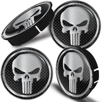 Skull Ezüst Szilikon Kerékagy Kupak 60mm - 4db SkinoEu Tuning Szett 1