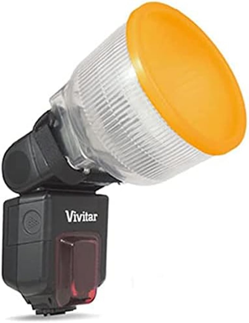 Fomito Univerzális Vakudiffúzor Szett - 3 Színű Borítással (Fehér, Ezüst, Narancs) Speedlite Vakukhoz, Tépőzáras Rögzítéssel