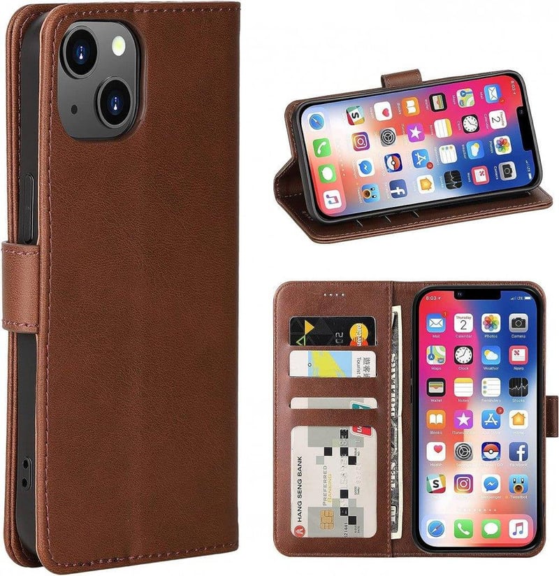 iPhone 13 mini Cresee bőr pénztárcás flip tok - Elegáns védelem