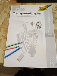 Bloc de hârtie calc transparentă Folia 8050/25, A3, 80 g/m², 25 coli, alb translucid, pentru desen și — hârtie șifonată (stare: vezi imaginea a 2-a) 2