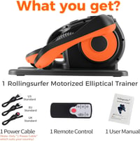 Rollingsurfer Elektromos Elliptikus Tréner Lábmasszázzsal - Kompakt Asztali Ellipszis Gép Időseknek, Hordozható Edzőgép Otthoni és Irodai Ha 7