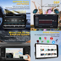 VW Golf, Passat, Polo, Tiguan 9" Android 12 autórádió GPS-szel, CarPlay-jel, 64GB 5