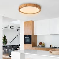 Baerolc Fa LED Mennyezeti Lámpa 40cm - 28W Meleg Fehér Kerek Világítás Nappaliba, Hálószobába, Konyhába, Gyerekszobába, Előszobába 7